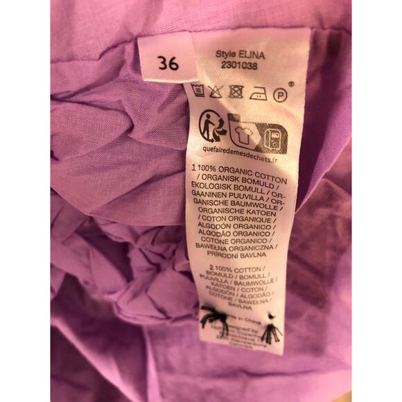 Hofmann Copenhagen Elina Skirt Organic Cotton A-Line Midi Purple Size Small - Picture 16 of 16